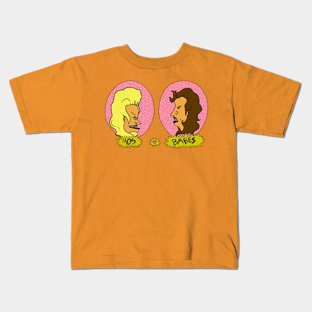 90s Babes Kids T-Shirt by Flowersintheradiator